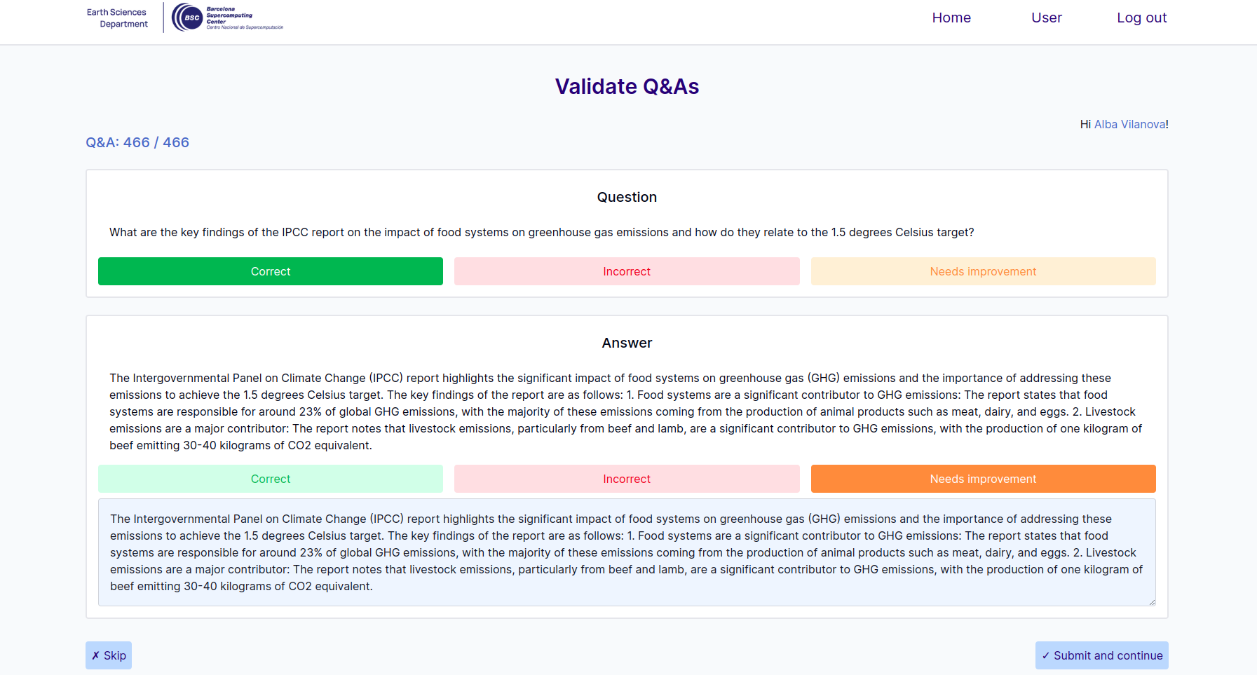 LLM Validation portal